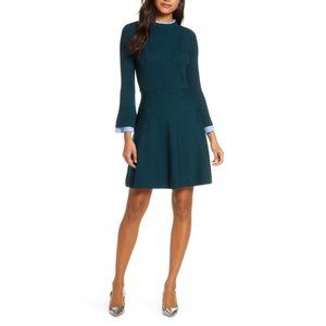 NWOT 1901 Long Sleeve Fit & Flare Sweater Dress